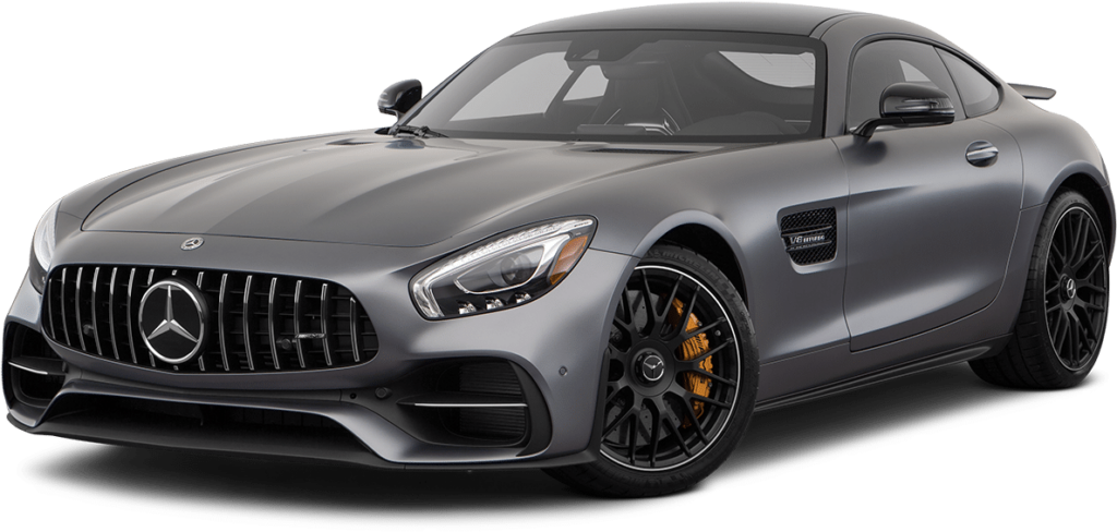 Graues Mercedes-AMG GT Coupé