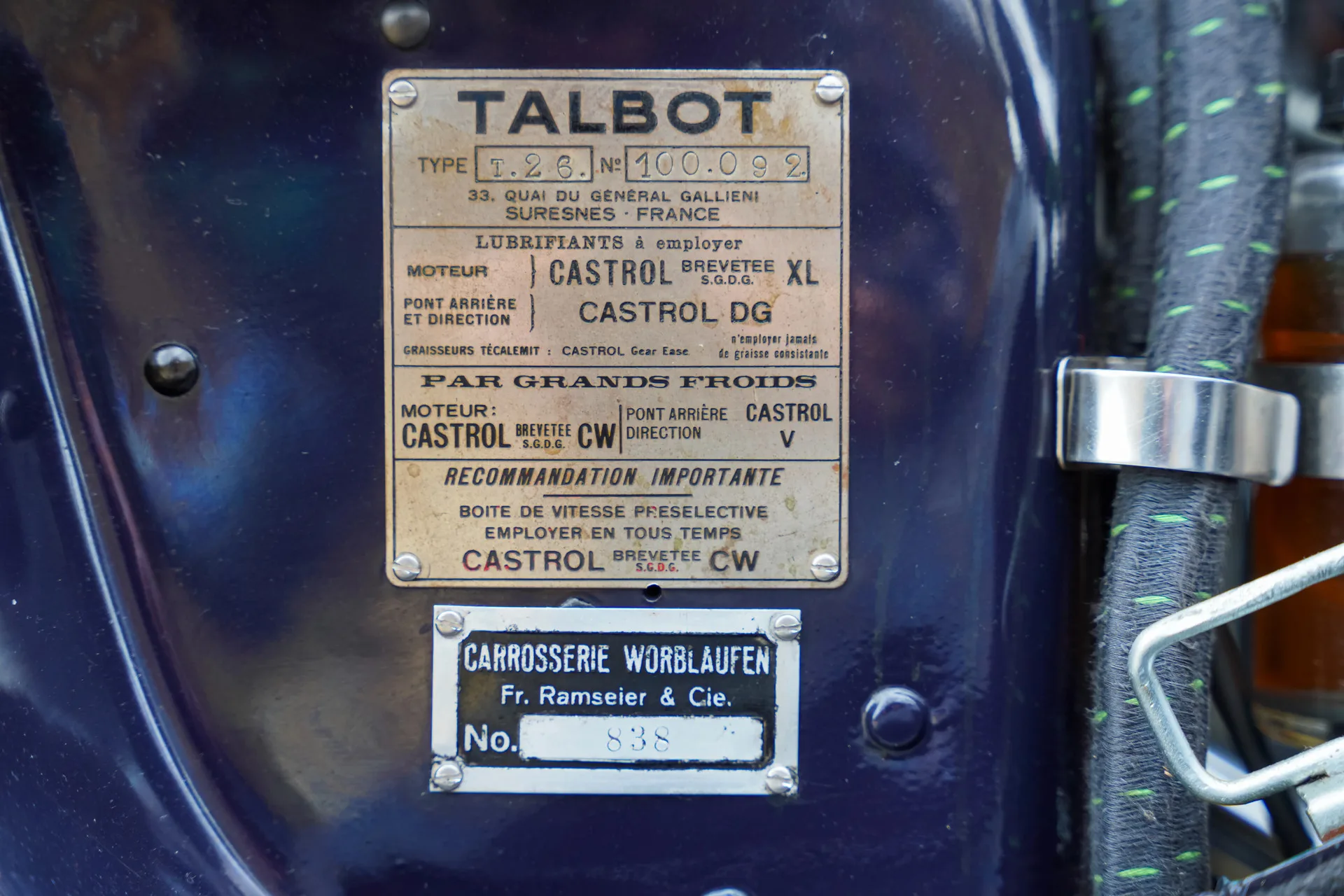1947 Talbot-Lago T26 Record Cabriolet Worblaufen, 20/30