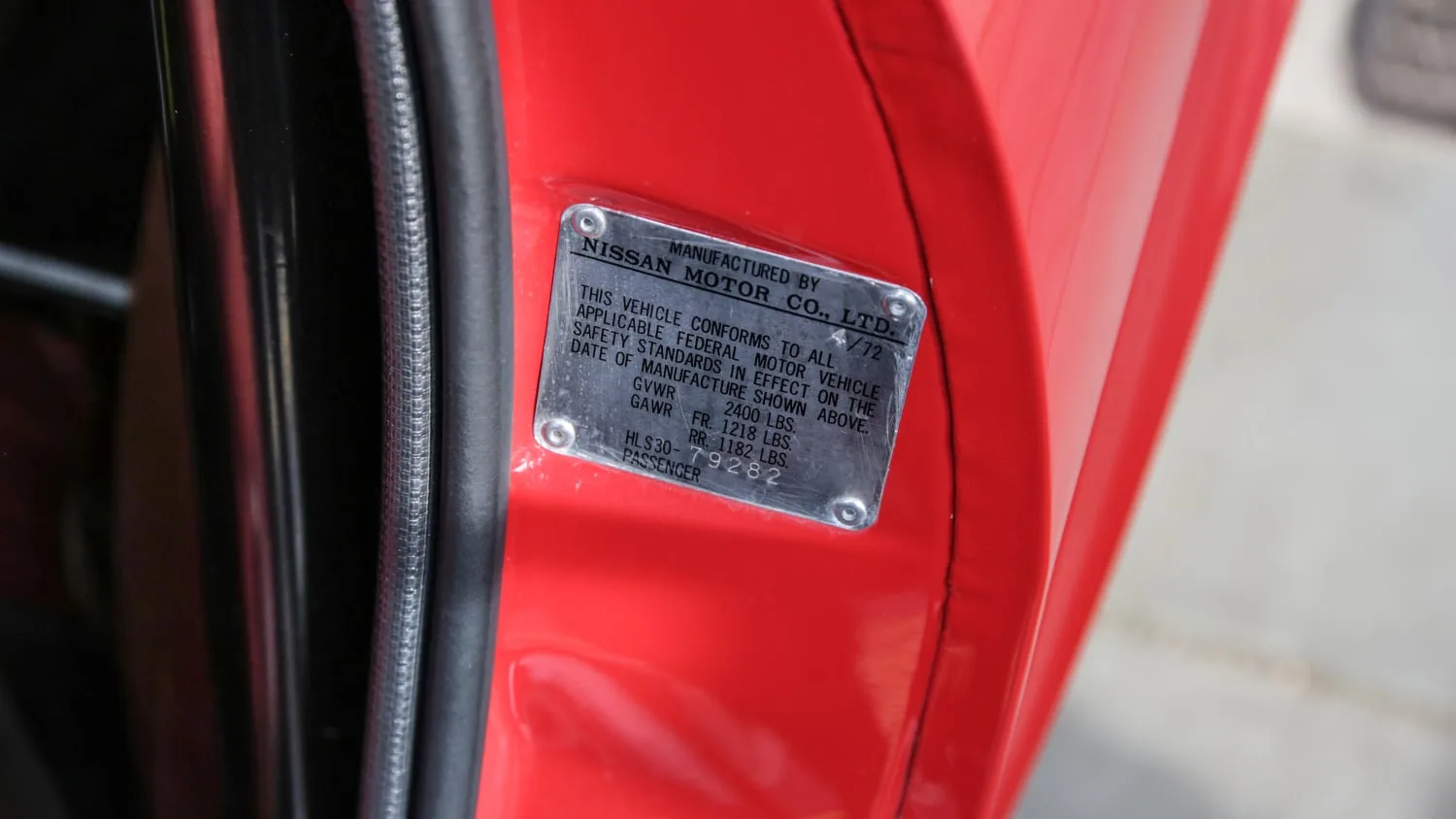 1972 Nissan 240Z, 6/13