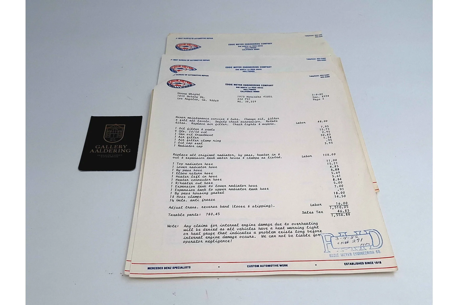 1973 Mercedes-Benz 450 SL, 3/6