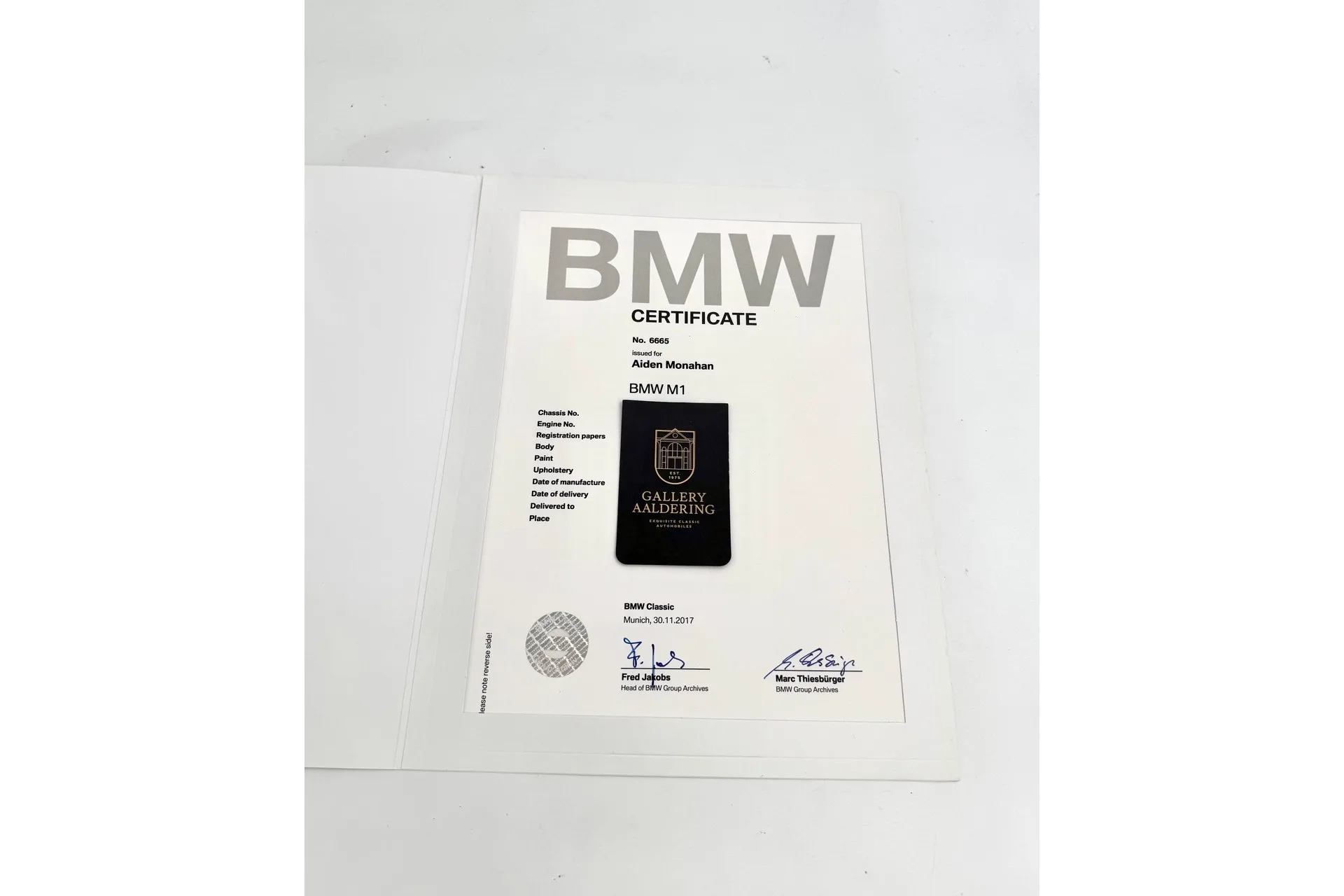 1982 BMW M1, 8/30