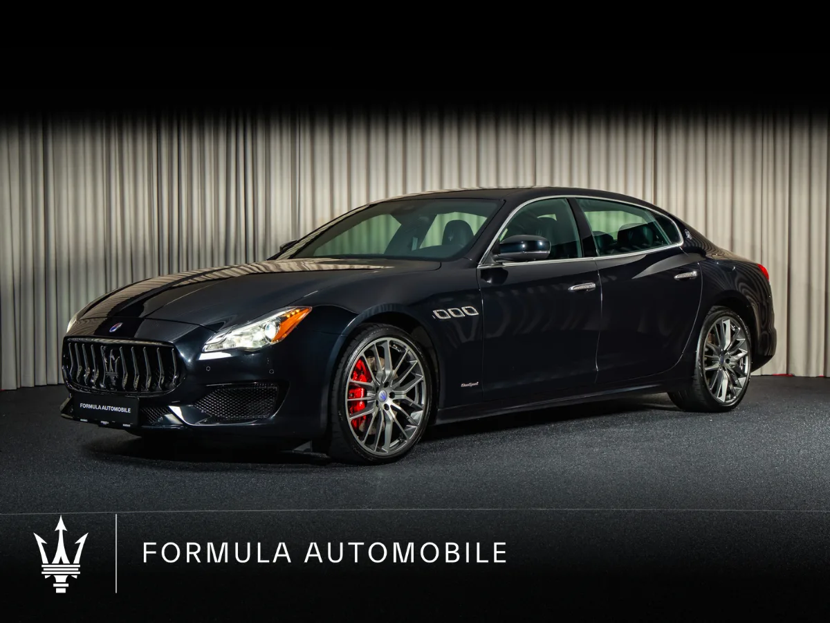 2017 Maserati Quattroporte GTS GranSport en un concesionario especializado de Kongens Lyngby, Dinamarca, foto principal