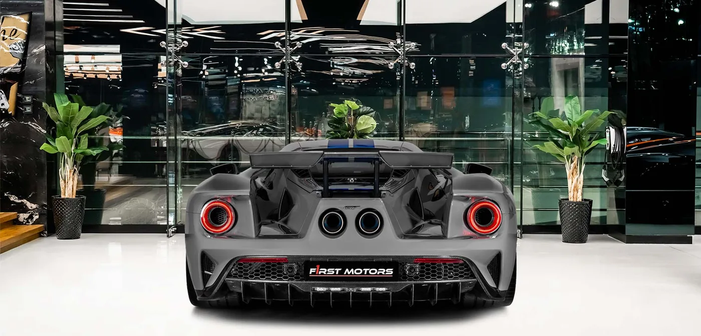 2020 Ford GT offered by a specialist dealer in Dubai, United Arab Emirates, exterior view 4