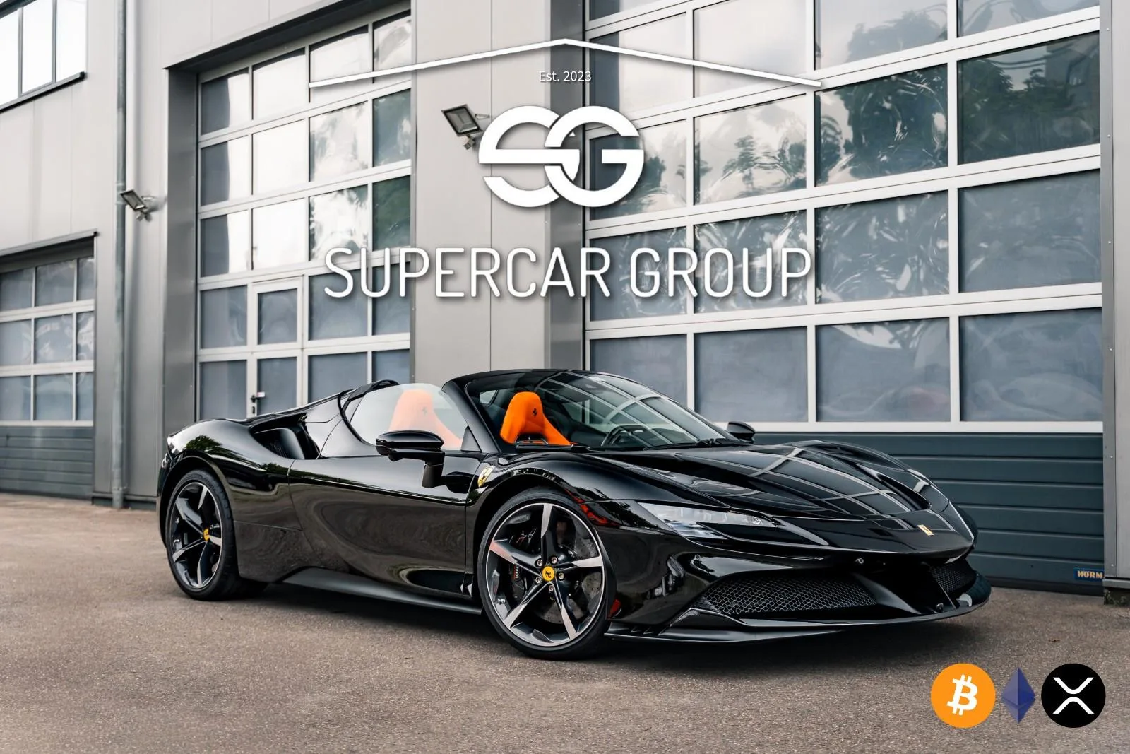 2023 Ferrari SF90 Spider offered by a supercar dealer in Munich, Germany, main photo
