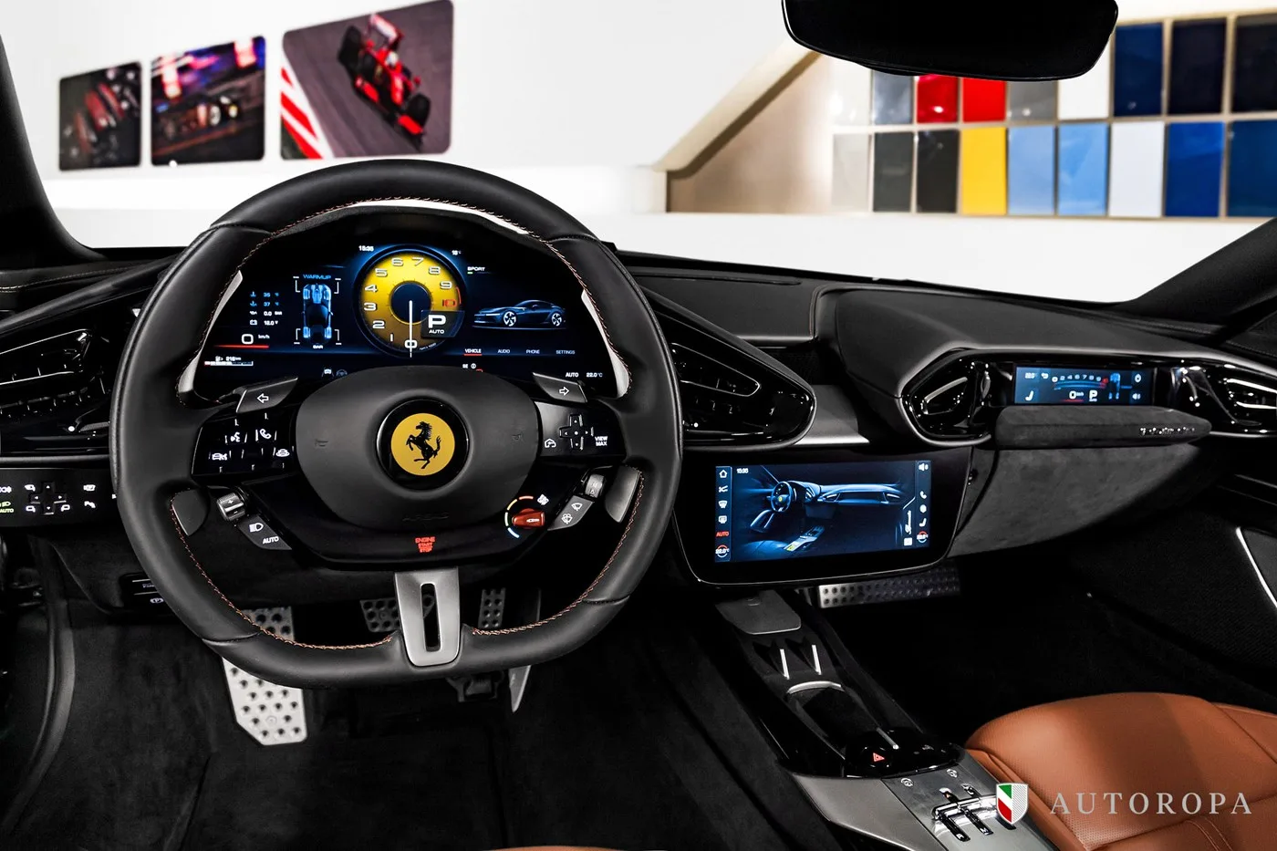 2025 Ferrari 12Cilindri angeboten von einem offiziellen Ferrari und Maserati-Vertragshändler in Stockholm, Schweden, Foto 7 von 10