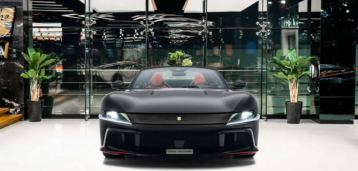 2025 Ferrari 12Cilindri offered by a specialist dealer in Dubai, United Arab Emirates, exterior view 3