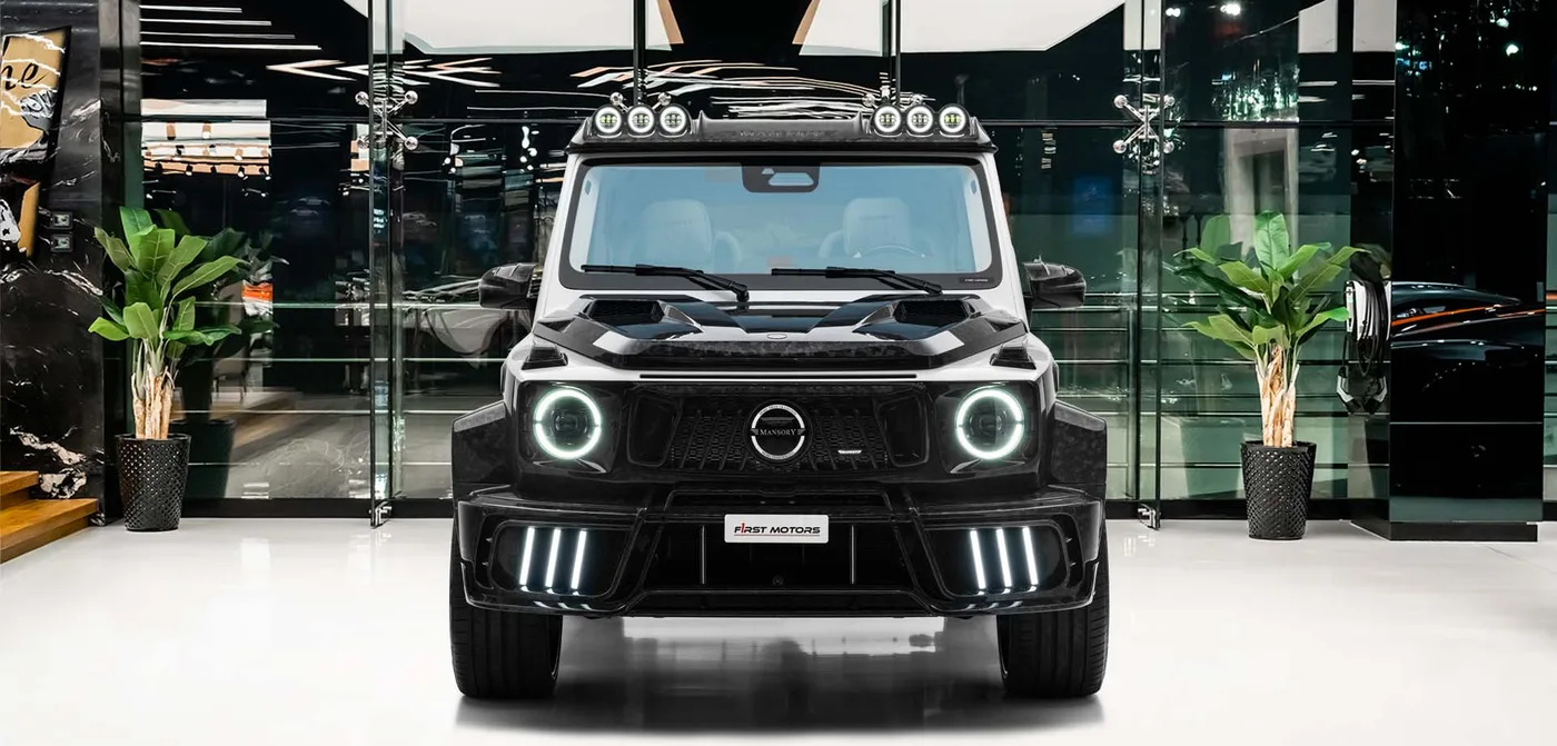 2025 Mercedes-AMG G 63 offered by a specialist dealer in Dubai, United Arab Emirates, exterior view 3
