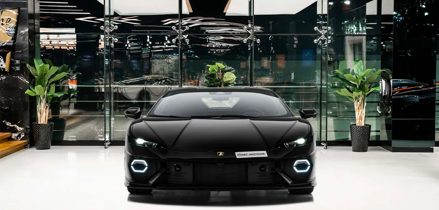 2026 Lamborghini Temerario offered by a specialist dealer in Dubai, United Arab Emirates, exterior view 3