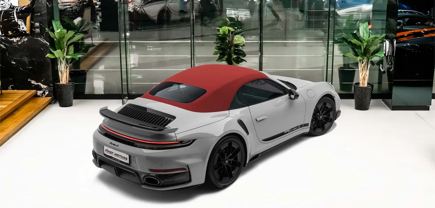 2026 Porsche 911 Turbo S Cabriolet offered by a specialist dealer in Dubai, United Arab Emirates, exterior view 2