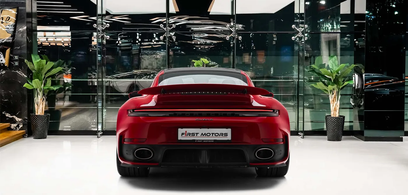 2026 Porsche 911 Turbo S offered by a specialist dealer in Dubai, United Arab Emirates, exterior view 4