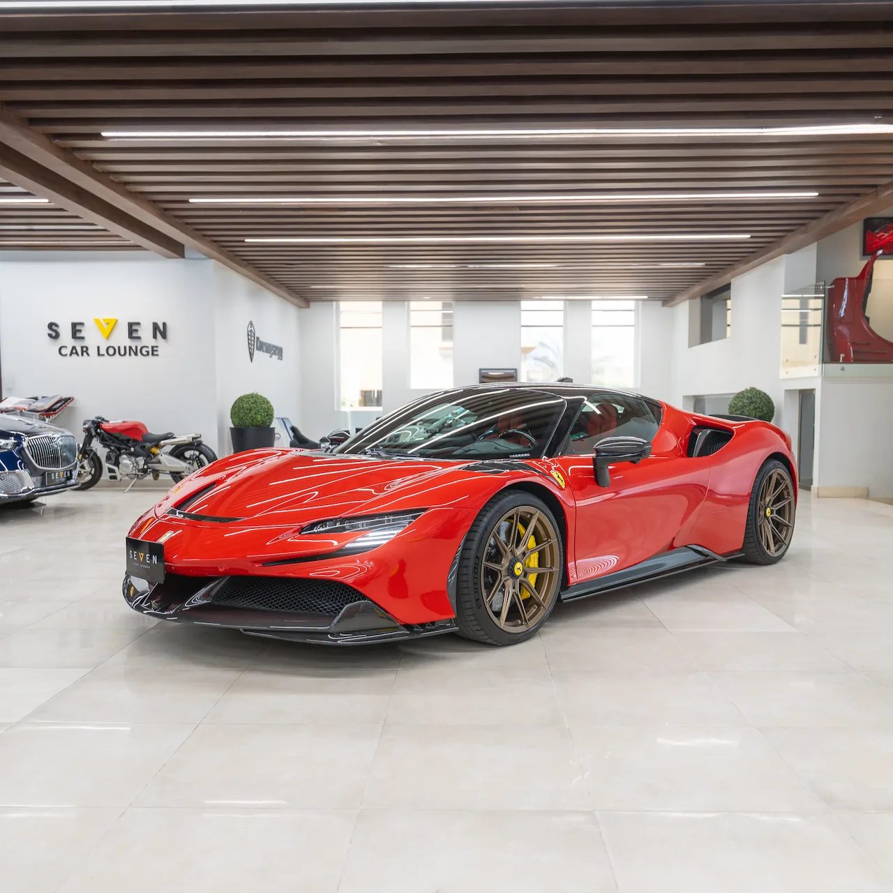 2022 Ferrari SF90 Stradale offered by a supercar dealer in Riyadh, Saudi Arabia, main photo